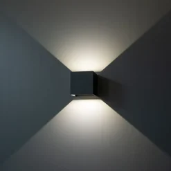 LED-ulkoseinävalaisin FTLIGHT Iina 2x5W 4000K 570lm säädettävä keila musta