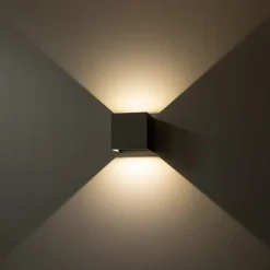 LED-ulkoseinävalaisin FTLIGHT Iina 2x5W 4000K 570lm säädettävä keila musta