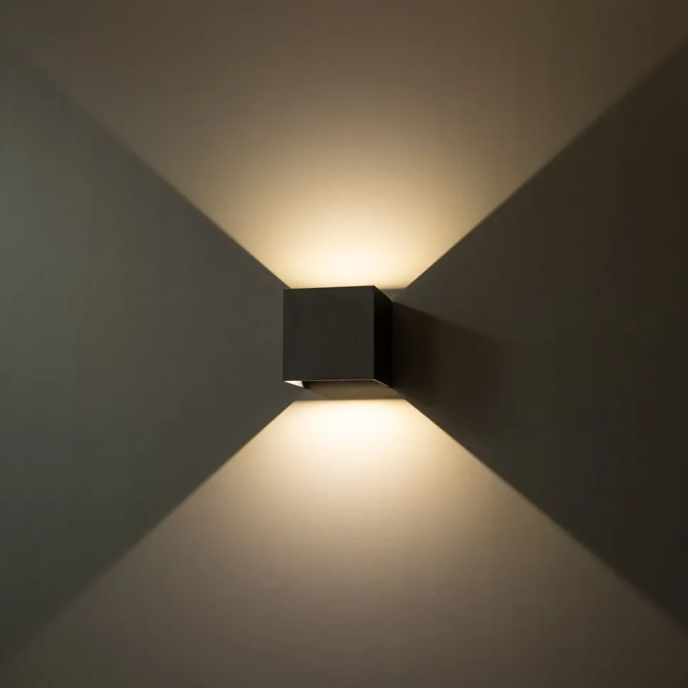 LED-ulkoseinävalaisin FTLIGHT Iina 2x5W 4000K 570lm säädettävä keila musta
