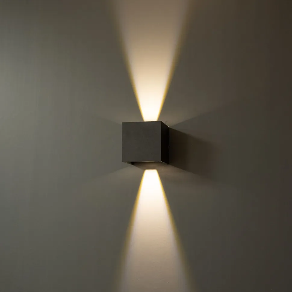 LED-ulkoseinävalaisin FTLIGHT Iina 2x5W 4000K 570lm säädettävä keila musta