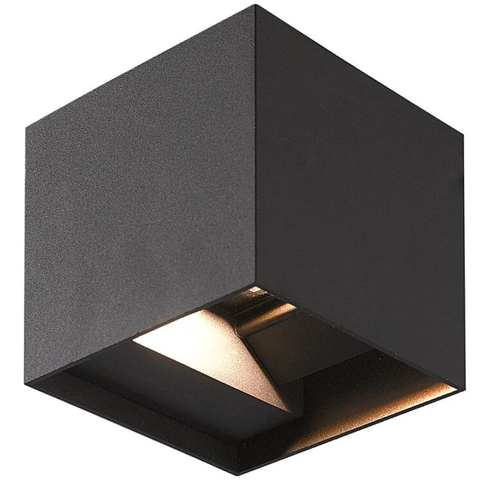 LED-ulkoseinävalaisin FTLIGHT Iina 2x5W 4000K 570lm säädettävä keila musta