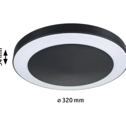 LED-ulkoseinävalaisin liike- ja hämärätunnistimella Paulmann Circula, Smart Home Zigbee 3.0, IP44, 32cm, antrasiitti