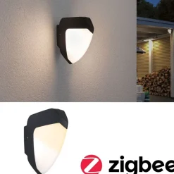 LED-ulkoseinävalaisin liike- ja hämärätunnistimella Paulmann Ikosea, Smart Home Zigbee 3.0, IP44, 5x20.3cm, säädettävä värilämpötila, antrasiitti
