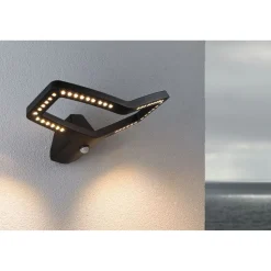 LED-ulkoseinävalaisin Paulmann Alara Smart Home Zigbee 3.0 375x270mm hämäräohjattu liiketunnistin IR RGBW+ 10W 450lm antrasiitti