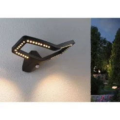 LED-ulkoseinävalaisin Paulmann Alara 375x270mm 3000K 10W 450lm hämäräohjattu liiketunnistin IR antrasiitti