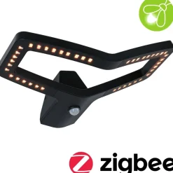 LED-ulkoseinävalaisin Paulmann Alara Smart Home Zigbee 3.0 375x270mm hämäräohjattu liiketunnistin IR 3000-2200K 10W 450lm antrasiitti