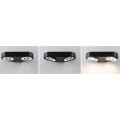 LED-ulkoseinävalaisin Paulmann Silma 2-osainen 280x176mm 3000K 2x5.5/2x0.7W 2x600lm hämäräohjattu liiketunnistin IR antrasiitti