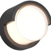 LED-ulkoseinävalaisin Trio Puno pyöreä mattamusta
