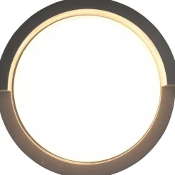 LED-ulkoseinävalaisin Trio Puno pyöreä mattamusta