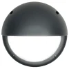 LED-ulkoseinävalaisin Airam Cestus Round Eye max 100W E27 Ø261x150 mm IP65 antrasiitti/opaali