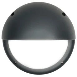LED-ulkoseinävalaisin Airam Cestus Round Eye max 100W E27 Ø261x150 mm IP65 antrasiitti/opaali