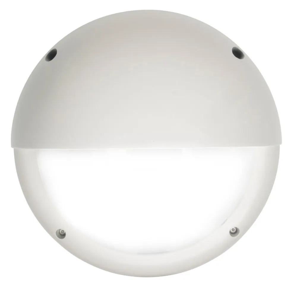 LED-ulkoseinävalaisin Airam Cestus Round Eye, 20W/840, Ø261x150mm, IP65, valkoinen/opaali