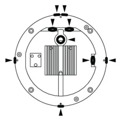 LED-ulkoseinävalaisin Airam Cestus Round Eye, 20W/840, Ø261x150mm, IP65, valkoinen/opaali