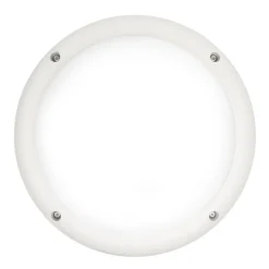 LED-ulkoseinävalaisin Airam Cestus Round max 100W E27 Ø261x140 mm IP65 valkoinen/opaali