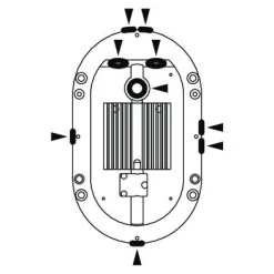 LED-ulkoseinävalaisin Airam Cestus Vertical Eye max 100W E27 270x165x110 mm IP65 valkoinen/opaali