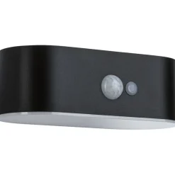 LED-ulkoseinävalaisin aurinkokennolla Paulmann Adya, IP44, 3000K, liiketunnistin, musta