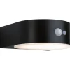 LED-ulkoseinävalaisin aurinkokennolla Paulmann Eileen, IP44, 3000K, liiketunnistin, musta