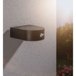 LED-ulkoseinävalaisin aurinkokennolla Paulmann Eileen, IP44, 3000K, liiketunnistin, musta