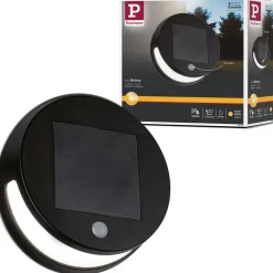 LED-ulkoseinävalaisin aurinkokennolla Paulmann Helena, IP44, 3000K, liiketunnistin, antrasiitti