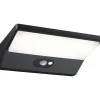 LED-ulkoseinävalaisin aurinkokennolla Paulmann Ronas, 18x15cm, IP44, 3000K, liiketunnistin, tummanharmaa