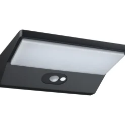 LED-ulkoseinävalaisin aurinkokennolla Paulmann Ronas, 18x15cm, IP44, 3000K, liiketunnistin, tummanharmaa