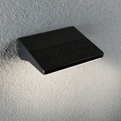 LED-ulkoseinävalaisin aurinkokennolla Paulmann Ronas, 18x15cm, IP44, 3000K, liiketunnistin, tummanharmaa