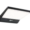 LED-ulkoseinävalaisin aurinkokennolla Paulmann Ronas, 18x25cm, IP44, 3000K, liiketunnistin, tummanharmaa