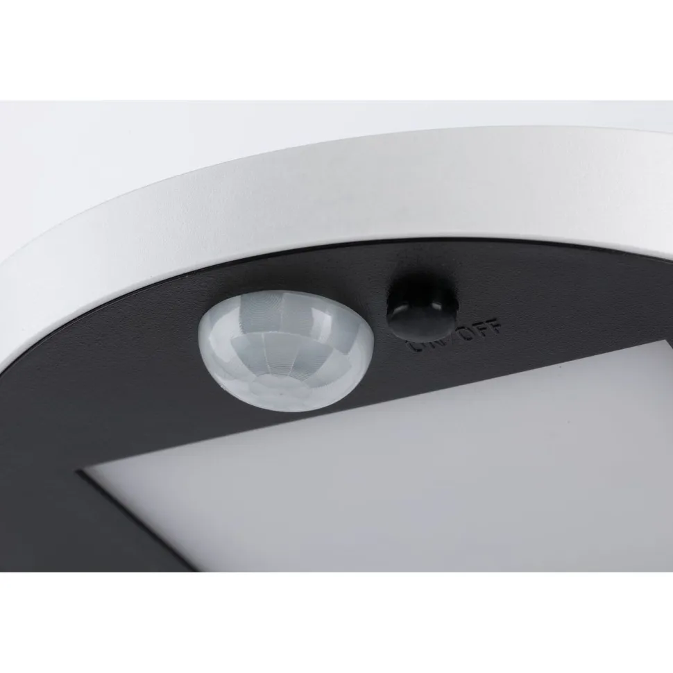 LED-ulkoseinävalaisin aurinkokennolla Paulmann Ryse, IP44, 3000K, liiketunnistin, antrasiitti