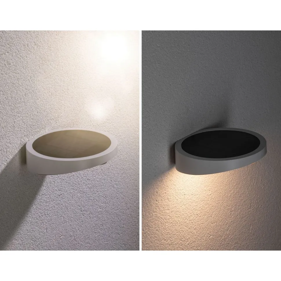 LED-ulkoseinävalaisin aurinkokennolla Paulmann Ryse, IP44, 3000K, liiketunnistin, antrasiitti