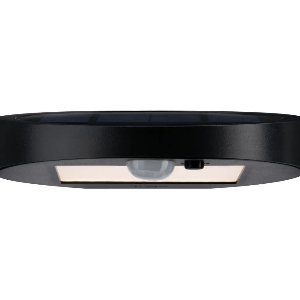 LED-ulkoseinävalaisin aurinkokennolla Paulmann Ryse, IP44, 3000K, liiketunnistin, antrasiitti