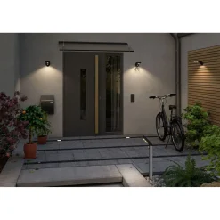 LED-ulkoseinävalaisin aurinkokennolla Paulmann Soley, IP44, 3000K, liiketunnistin, antrasiitti