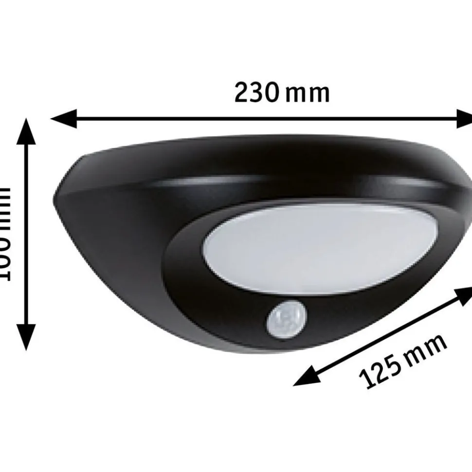 LED-ulkoseinävalaisin aurinkokennolla Paulmann Sorova, IP44, 3000K, antrasiitti