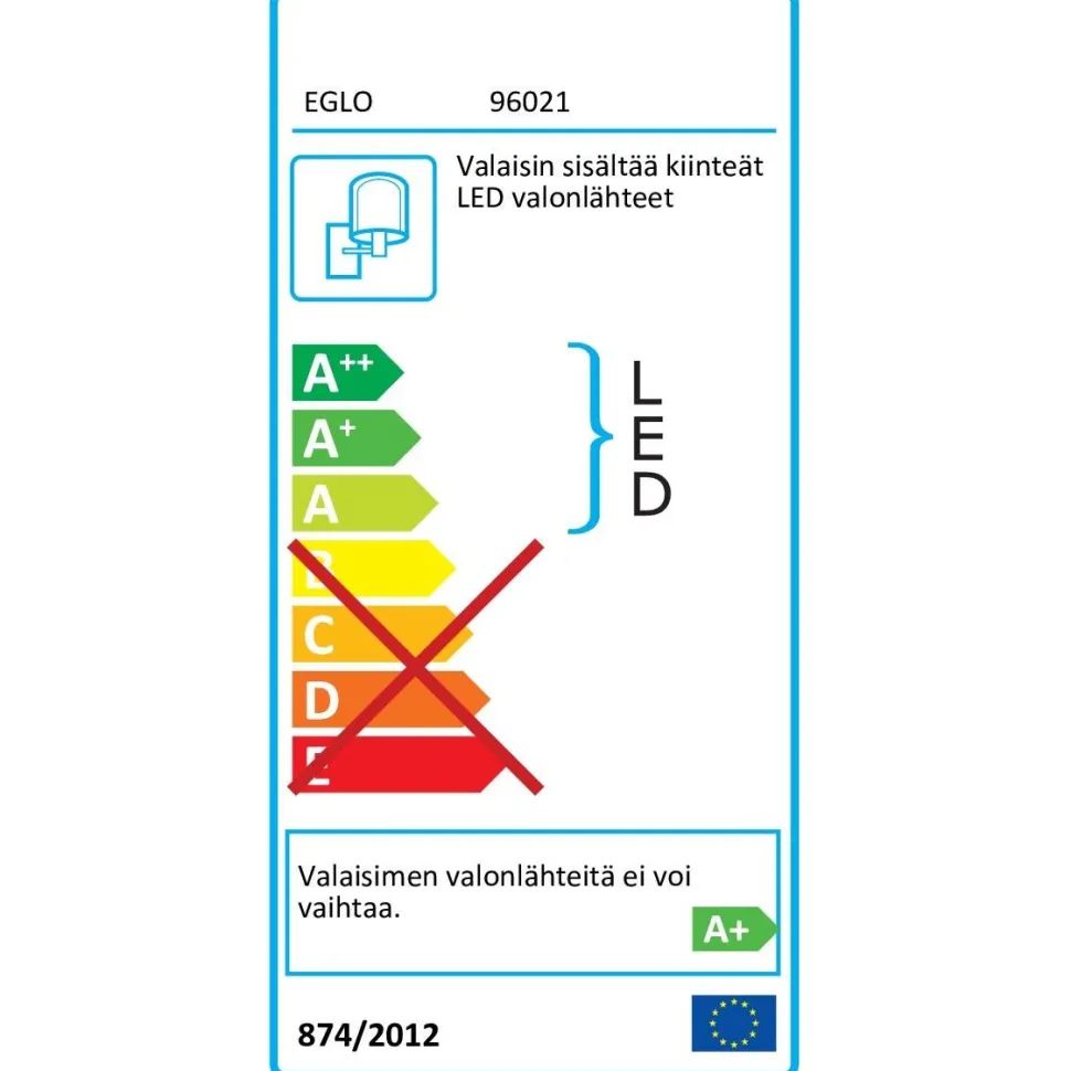LED-ulkoseinävalaisin Eglo Sesimba liiketunnistimella musta