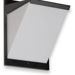 LED-ulkoseinävalaisin Ensto AVR8 eWay IP44 9W/830 harmaa polykarbonaattikuvulla