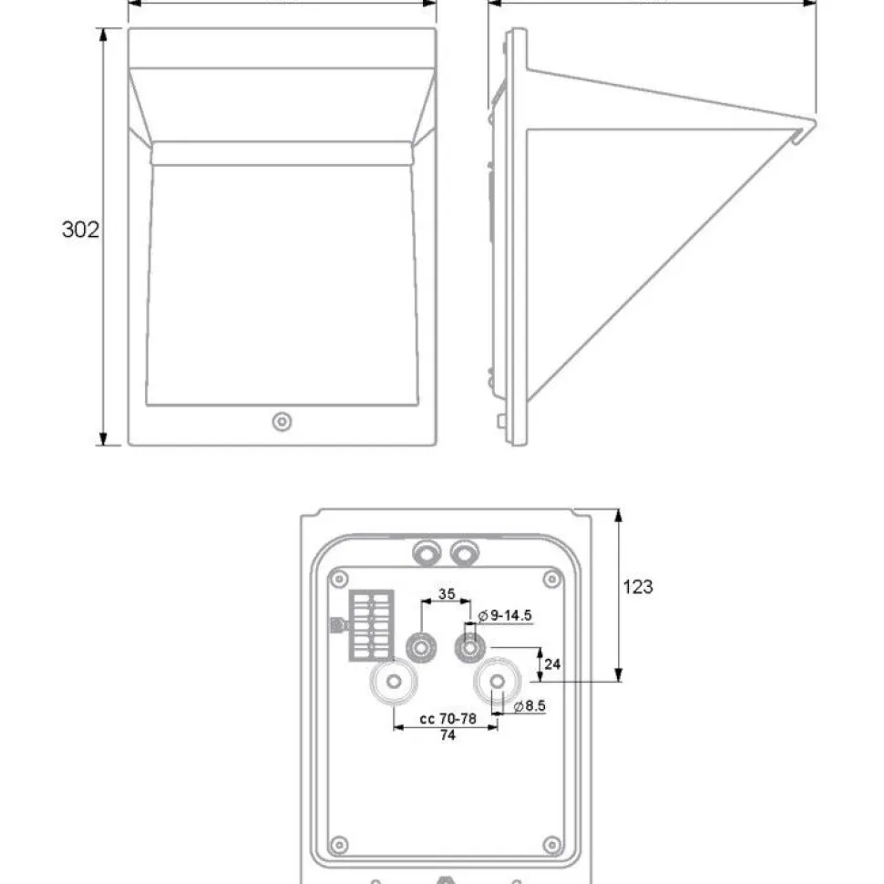 LED-ulkoseinävalaisin Ensto AVR8 eWay IP44 9W/830 harmaa polykarbonaattikuvulla