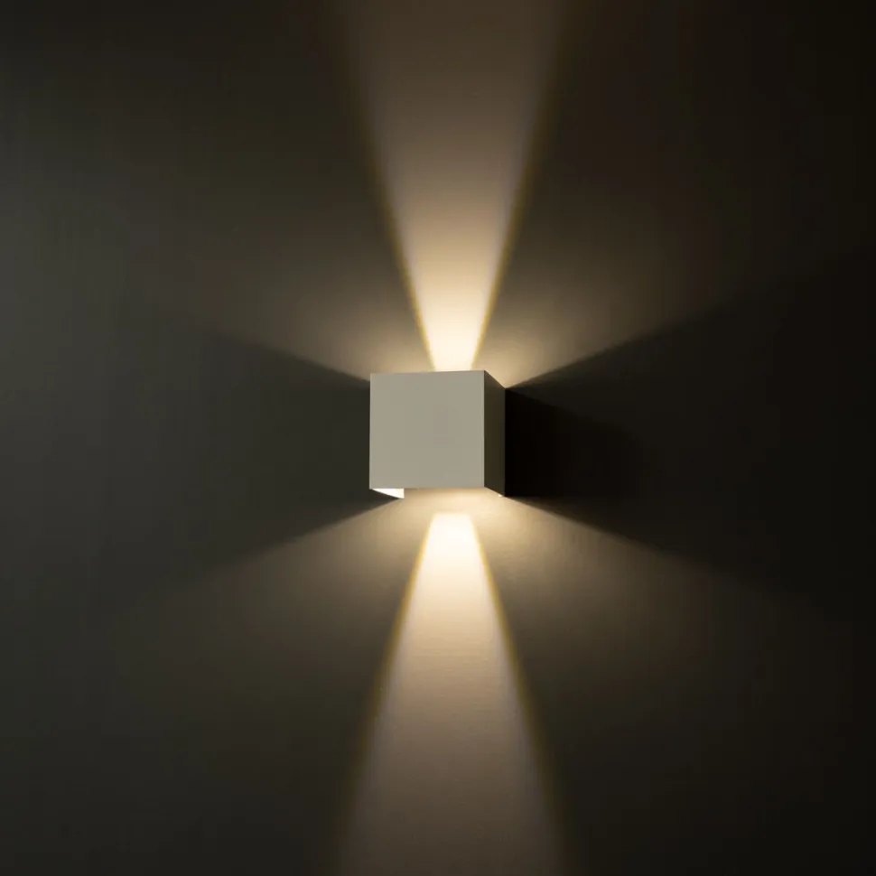 LED-ulkoseinävalaisin FTLIGHT Iina 2x5W 3000K 570lm säädettävä keila valkoinen