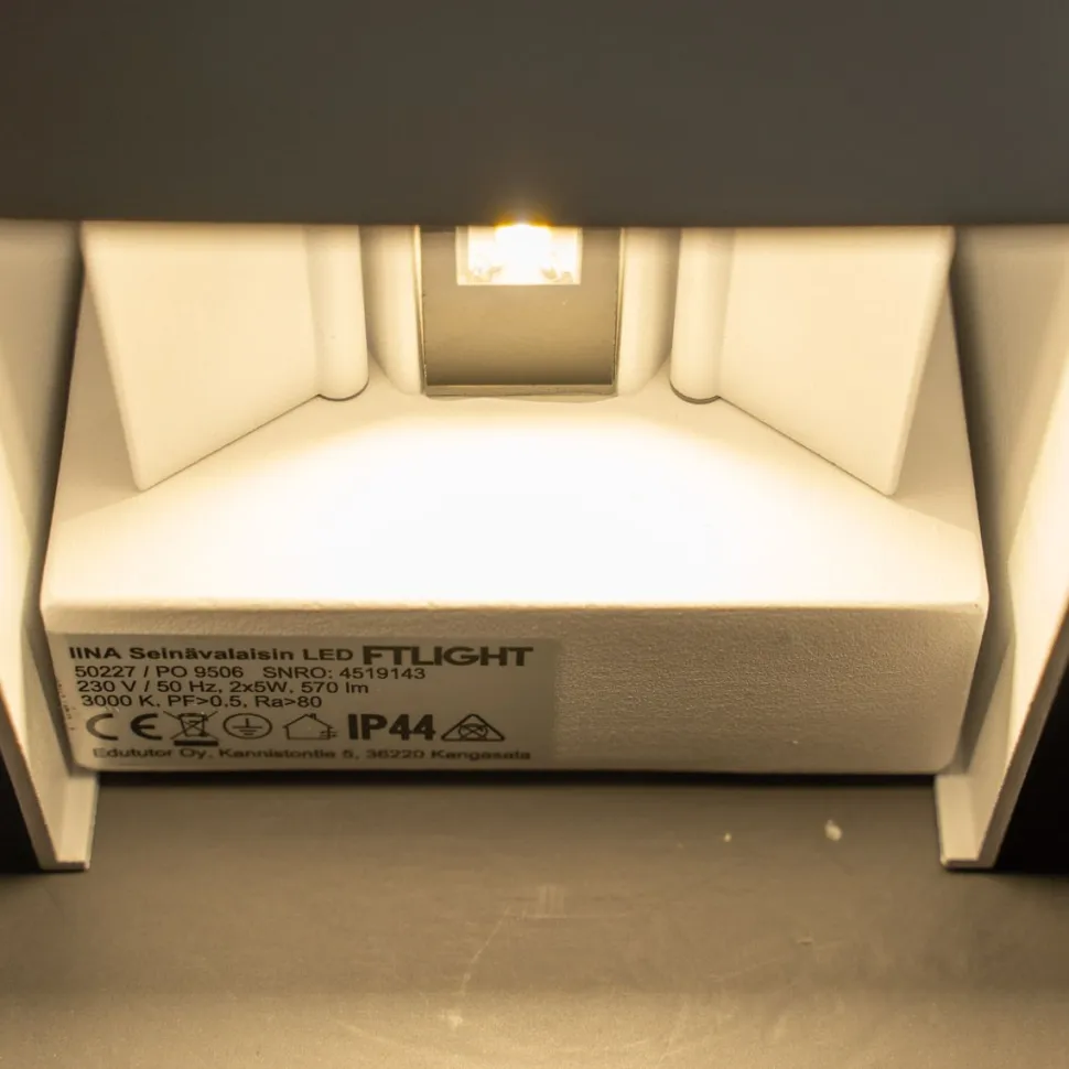 LED-ulkoseinävalaisin FTLIGHT Iina 2x5W 3000K 570lm säädettävä keila valkoinen