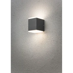 LED-ulkoseinävalaisin Konstsmide Monza 80x92x105 mm 2x6 W antrasiitinharmaa