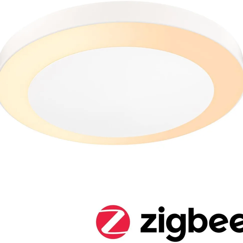 LED-ulkoseinävalaisin liike- ja hämärätunnistimella Paulmann Circula, Smart Home Zigbee 3.0, IP44, säädettävä värilämpötila, valkoinen