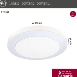 LED-ulkoseinävalaisin liike- ja hämärätunnistimella Paulmann Circula, Smart Home Zigbee 3.0, IP44, säädettävä värilämpötila, valkoinen