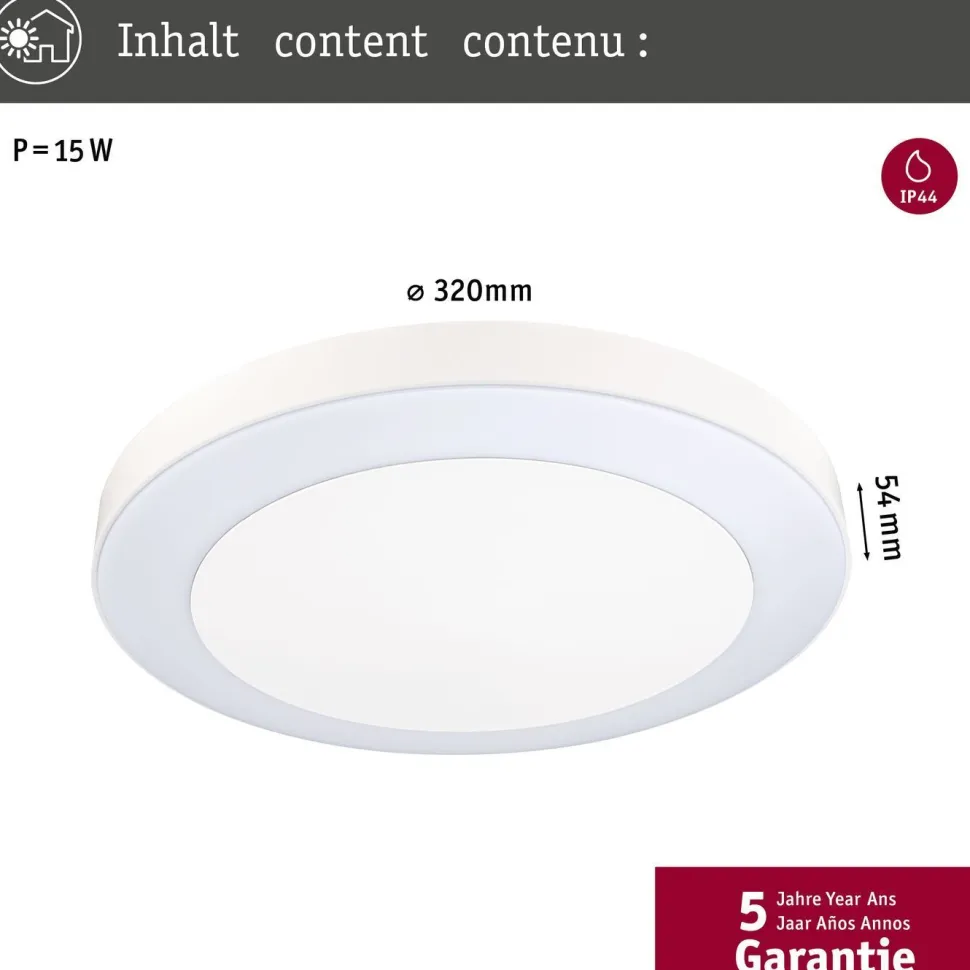 LED-ulkoseinävalaisin liike- ja hämärätunnistimella Paulmann Circula, Smart Home Zigbee 3.0, IP44, säädettävä värilämpötila, valkoinen