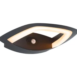 LED-ulkoseinävalaisin liiketunnistimella Paulmann Akena, IP44, 2200K, antrasiitti