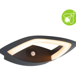 LED-ulkoseinävalaisin liiketunnistimella Paulmann Akena, IP44, 2200K, antrasiitti