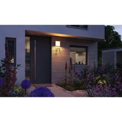 LED-ulkoseinävalaisin liiketunnistimella Paulmann Azalena, Smart Home Zigbee 3.0, IP44, säädettävä värilämpötila, antrasiitti