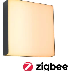 LED-ulkoseinävalaisin liiketunnistimella Paulmann Azalena, Smart Home Zigbee 3.0, IP44, säädettävä värilämpötila, antrasiitti