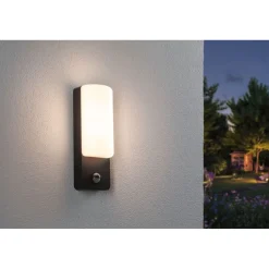 LED-ulkoseinävalaisin liiketunnistimella Paulmann Bonnie, IP44, 2200-3000K, antrasiitti