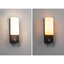 LED-ulkoseinävalaisin liiketunnistimella Paulmann Bonnie, IP44, 2200-3000K, antrasiitti