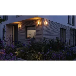 LED-ulkoseinävalaisin liiketunnistimella Paulmann Bonnie, IP44, 3000K, antrasiitti