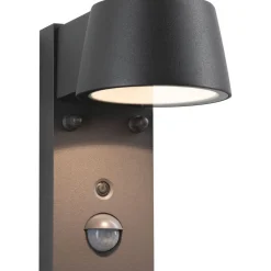 LED-ulkoseinävalaisin liiketunnistimella Paulmann Capea, IP44, säädettävä värilämpötila, antrasiitti