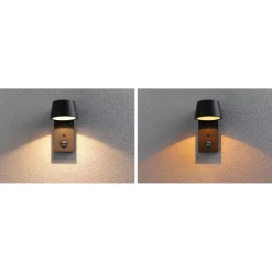 LED-ulkoseinävalaisin liiketunnistimella Paulmann Capea, IP44, säädettävä värilämpötila, antrasiitti